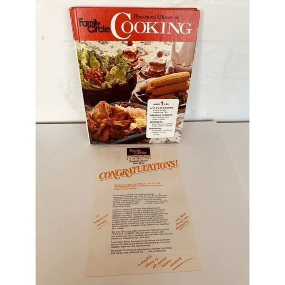 Family Circle Illustrated Library Of Cooking- Vol 1 (A-Bev) 1972 Good‎ Condition
